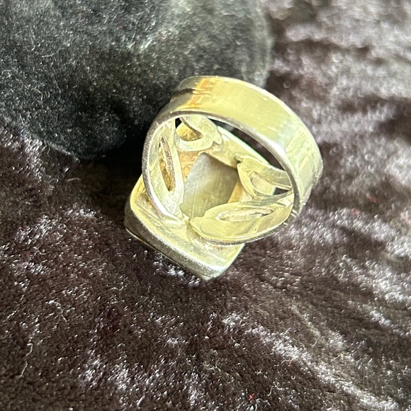 STERLING SILVER AGATE RING SIZE 7 AGATE 925 RING - Picture 4 of 6